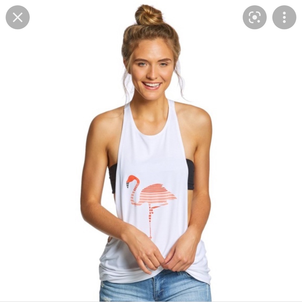 NWT The Bikini Lab Flamingo Tank Top size medium